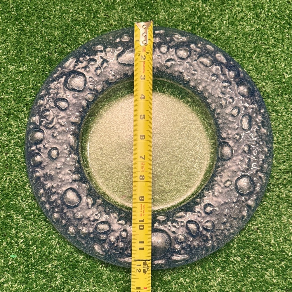 Elegant Blue and Green Textured Plate - Picture 4 of 5